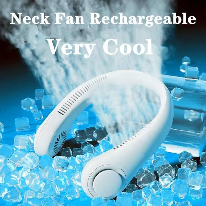 2 Pcs Pink Portable Neck Fan | Hands-Free Personal Fan | Quiet & Adjustable | Ideal for Outdoor & Indoor Use