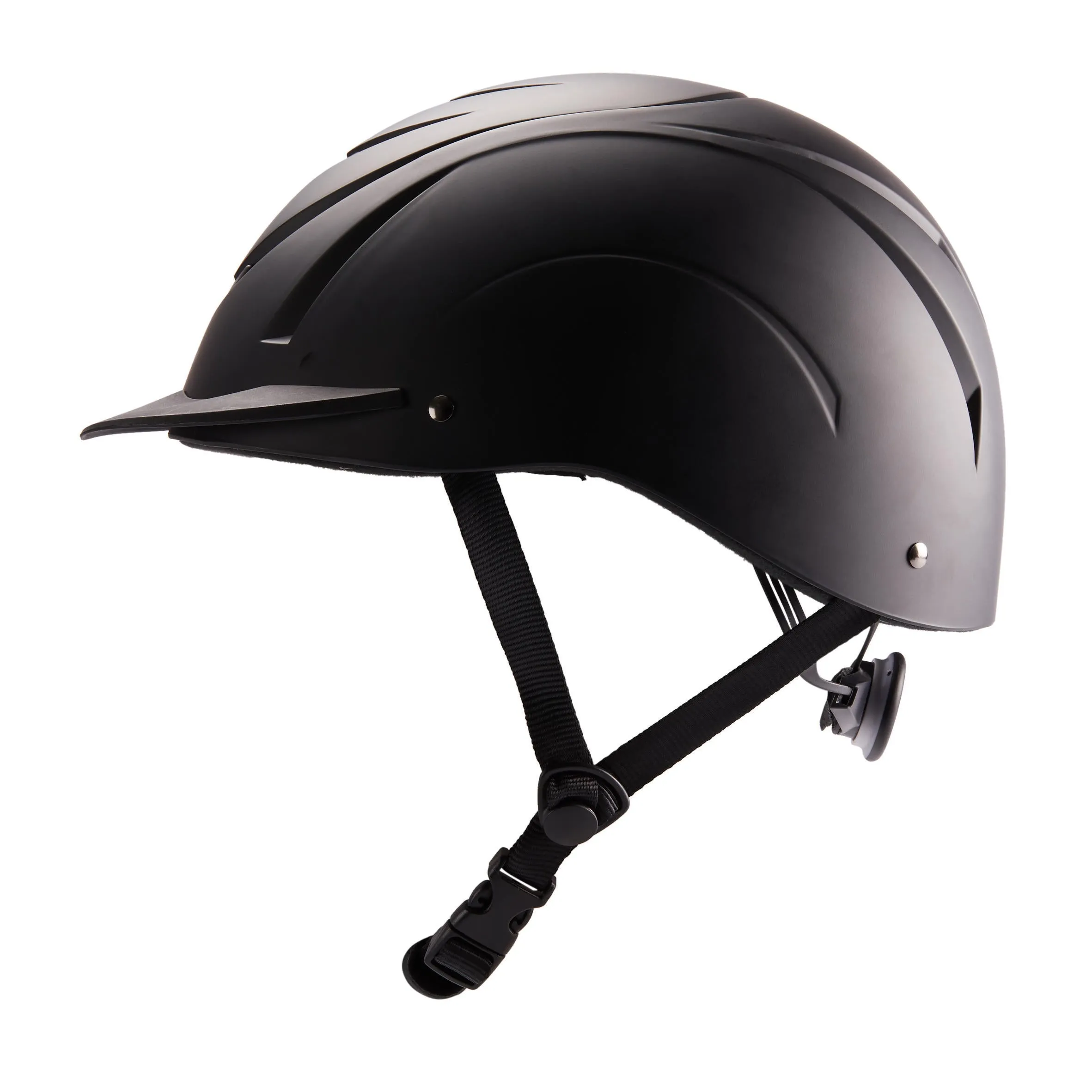 Adjustable helmet Fouganza 500 for riding, black