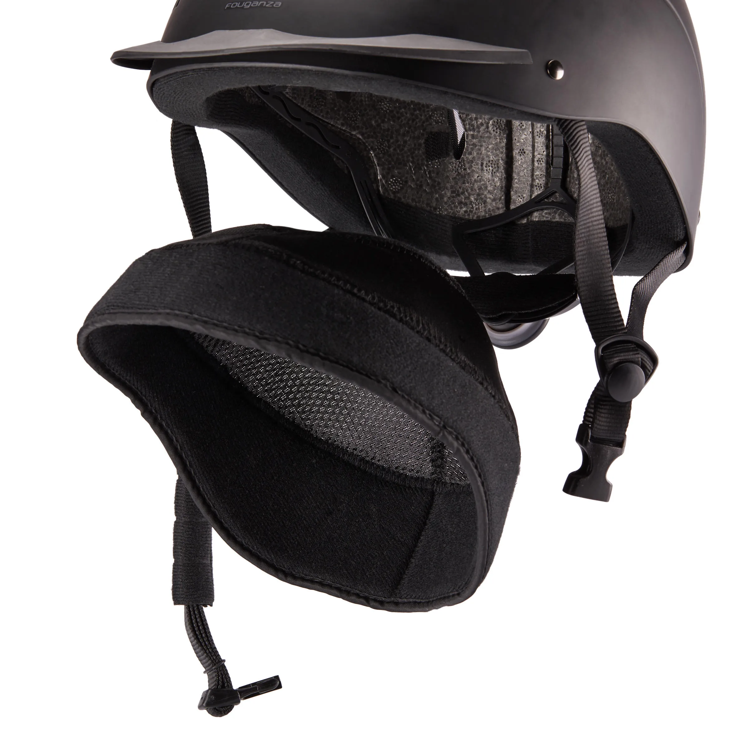 Adjustable helmet Fouganza 500 for riding, black
