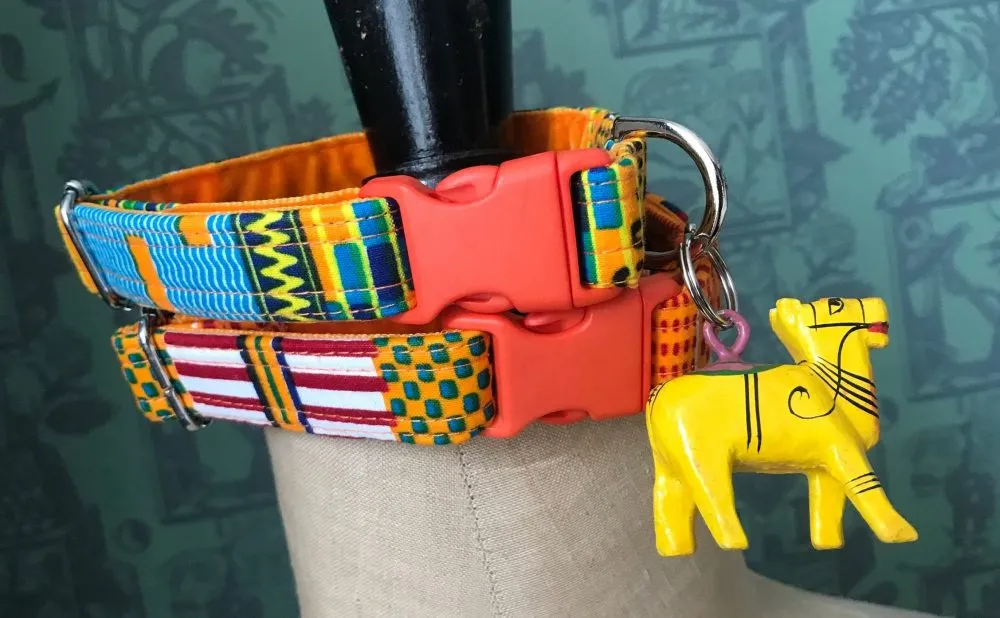African Wax Print Dog Collars Nairobi