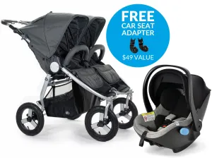 Bumbleride Indie Twin   Clek Liingo Travel System - Dawn Grey