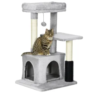 Cat Tree Climbing Activity Center w/ Scratchers, 85cm - Grey