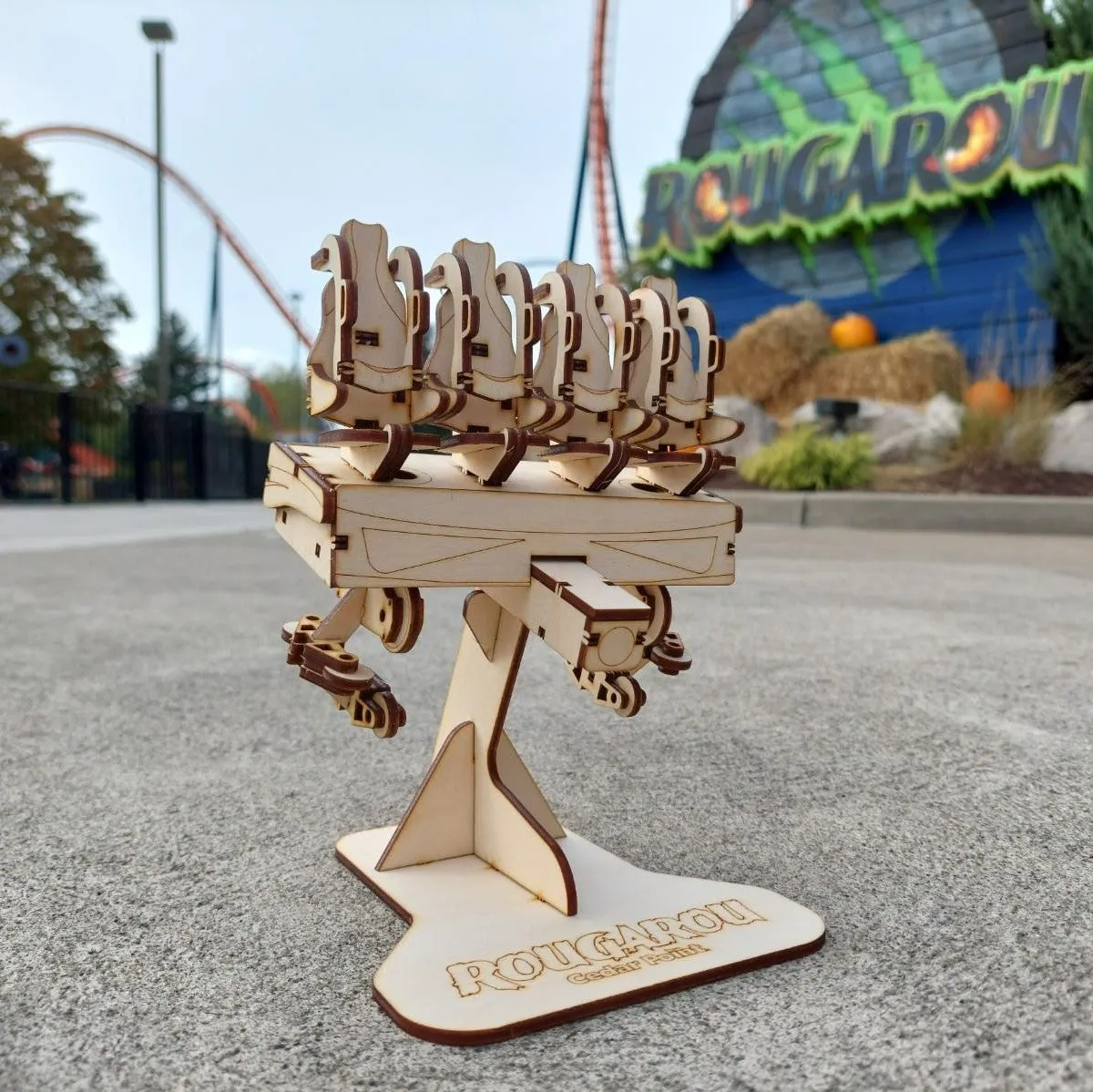 Cedar Point Rougarou Front Car Coaster Cutout