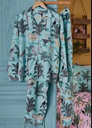 Jungle Print Cotton Pajamas