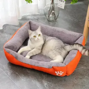 Large Pet Cat and Dog Bed - Warm Comfortable Dog House, Soft PP Cotton Nest, Dog Basket Mat, Autumn and Winter Waterproof Cat Bed