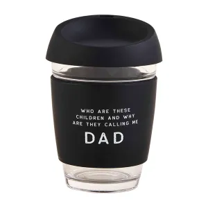 Mud Pie Dad Black Coffee Travel Glass