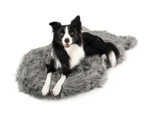 PupRug™ Faux Fur Orthopedic Dog Bed Cover - Charcoal Grey (Bed Not Included)