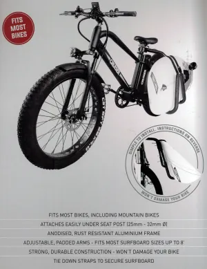 Side Loader Surfboard, Bodyboard and Longboard Bike Rack