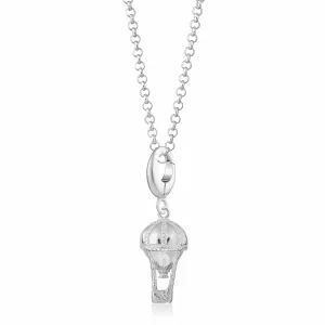 Silver Hot Air Balloon Necklace