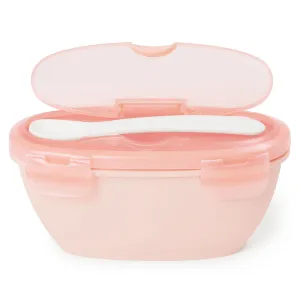 Skip Hop Easy-Serve Travel Bowl & Spoon- Soft Coral