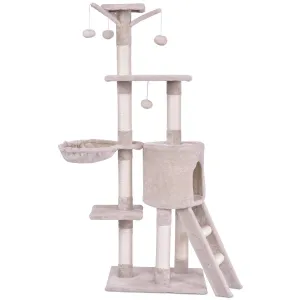 Tangkula 56-inch Cat Tree, Multi-Level Cat Tower Condo with Cat Scratching Post and Ladder