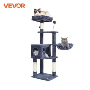 VEVOR 45.2" Cat Tree with Cat Condo & Scratching Post