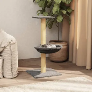 vidaXL Cat Tree with Sisal Scratching Post Light Grey 74 cm