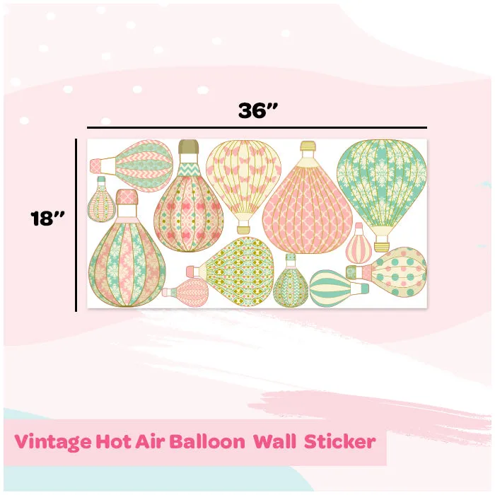 Vintage Hot Air Balloons Wall Sticker